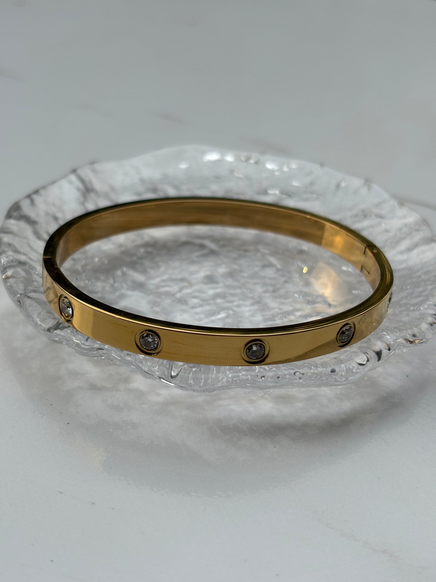 CZ rhinestone bangle