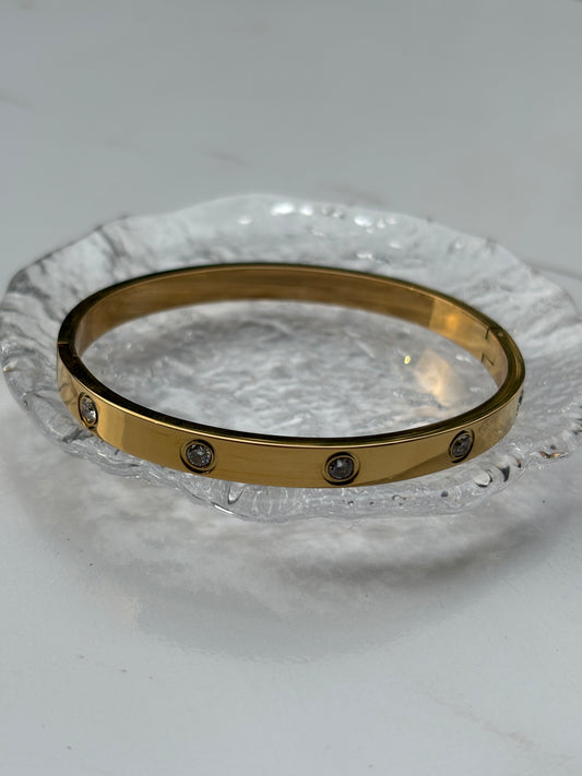 CZ rhinestone bangle