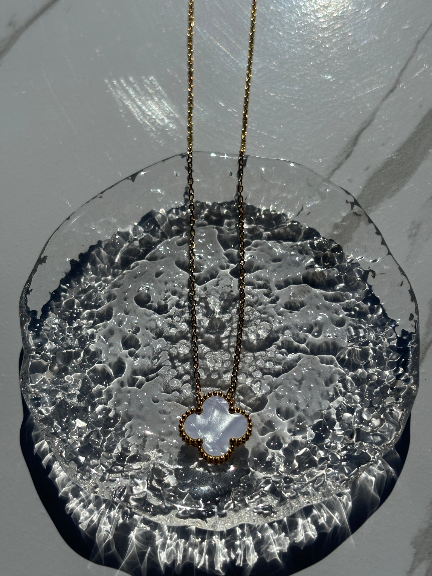 White clove necklace