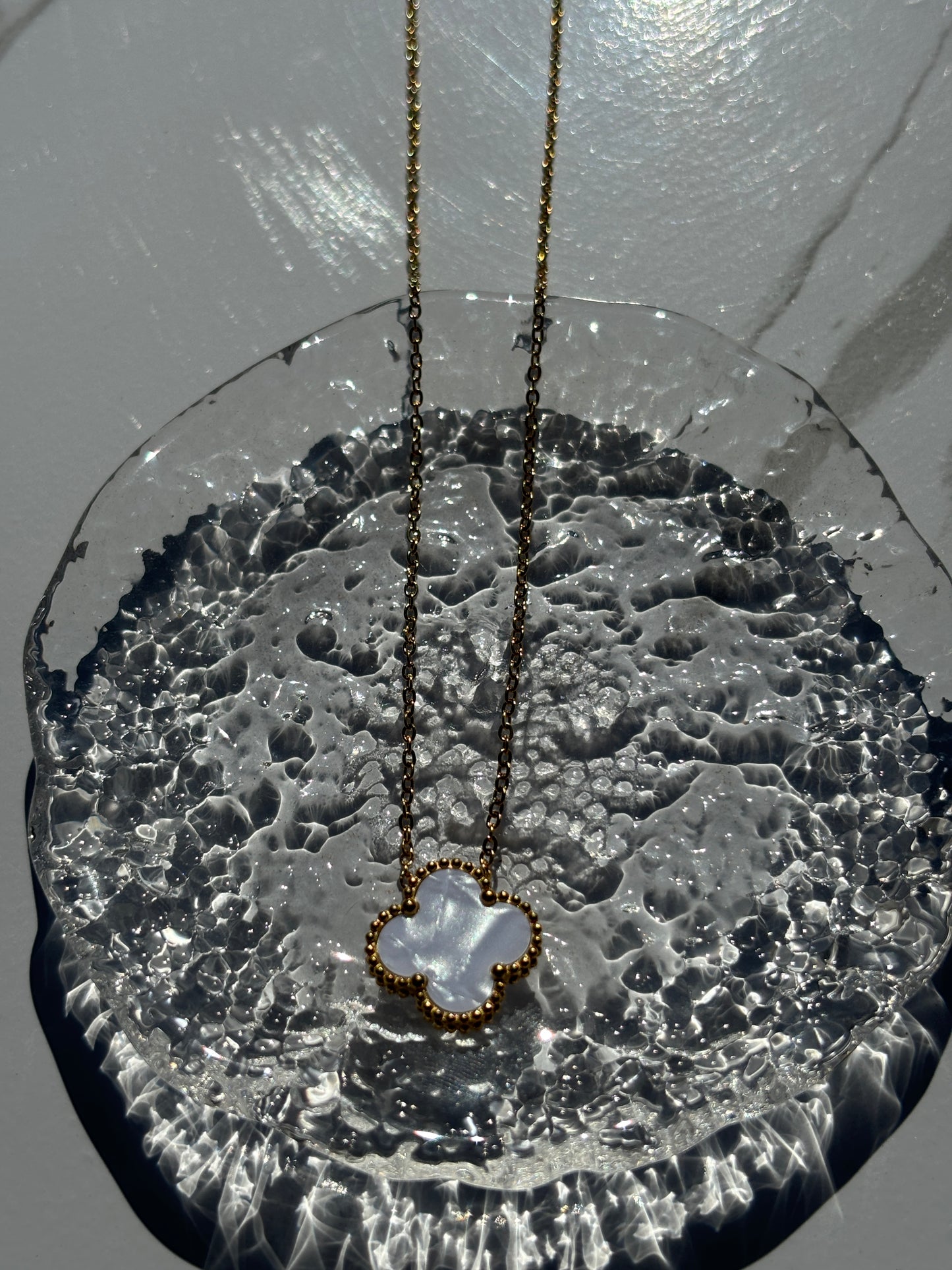 White clove necklace