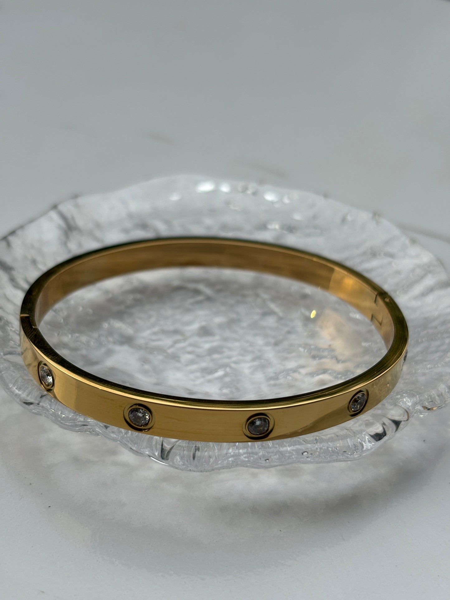 CZ rhinestone bangle